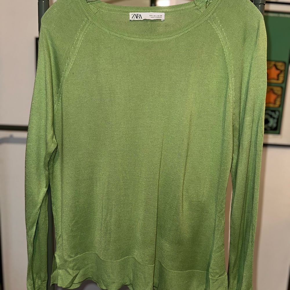 Zara Spring Layer in vibrant kiwi green